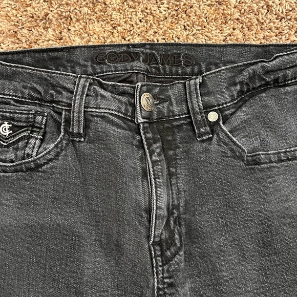 Cody James Men’s Dark Wash Stretch Slim Straight Jeans - Picture 4 of 12